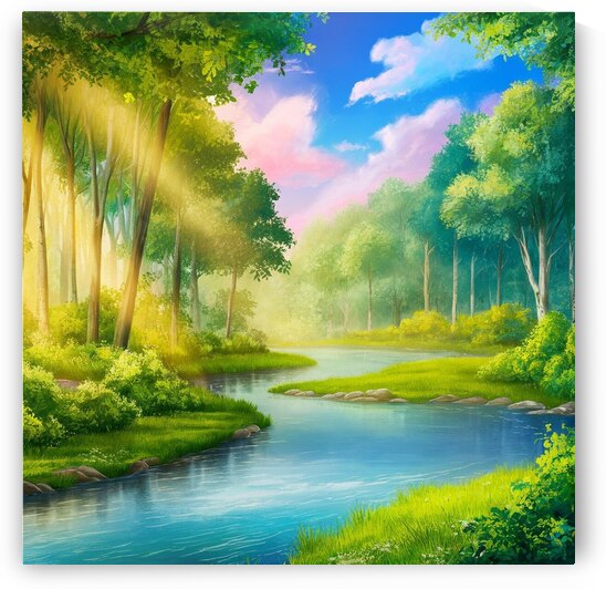 a serene and peaceful landscape wallpaper featuri by 9 A8do 6