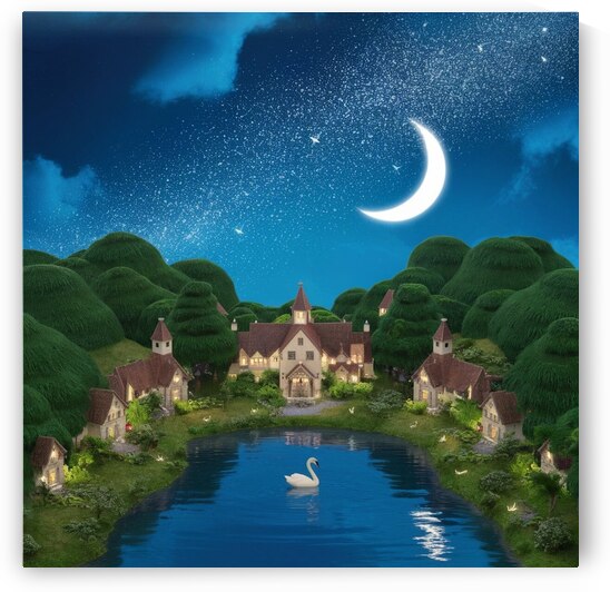 a stunning 3d rendered landscape of a serene peac by 9 A8do 6