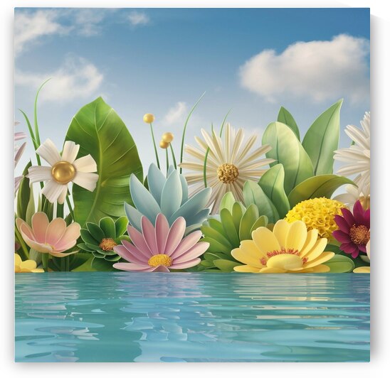 a stunning 3d rendition of a serene peaceful and by 9 A8do 6