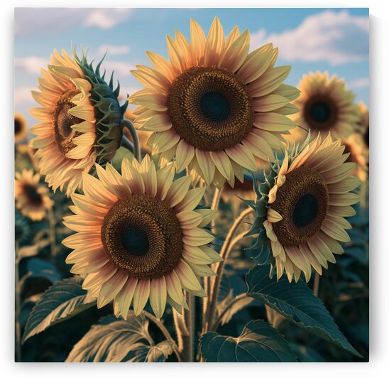 Radiant Sunflower Field in Full Bloom by abdulrahman ahmed