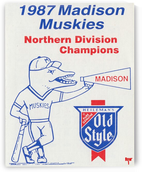 1987 Madison Muskies Art by Row One Brand