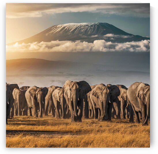 Elephants in the Savanna by dratef