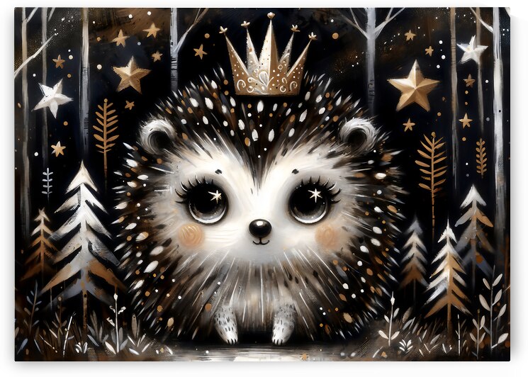 Adorable Hedgehog Fantasy Art by Anne Laure GOUPIL