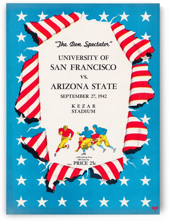 1942 Arizona State Bulldogs vs. San Francisco Dons by Row One Brand