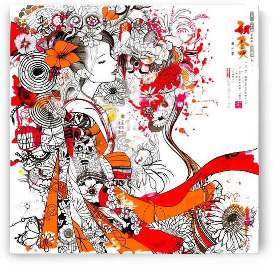 Asian Fusion - Geisha Lady by SykArt Designs