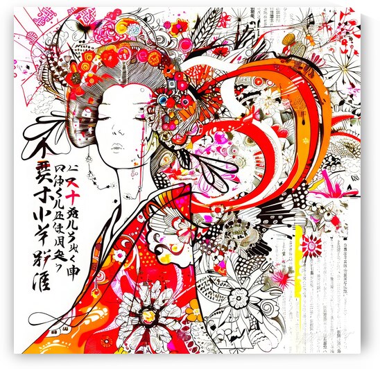 Asian Doll - Geisha Doll by SykArt Designs