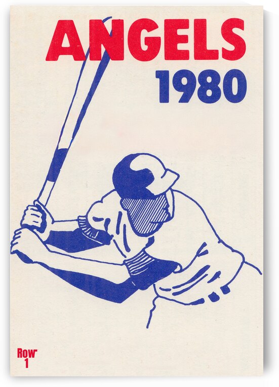 1980 California Angels Art by Row One Brand