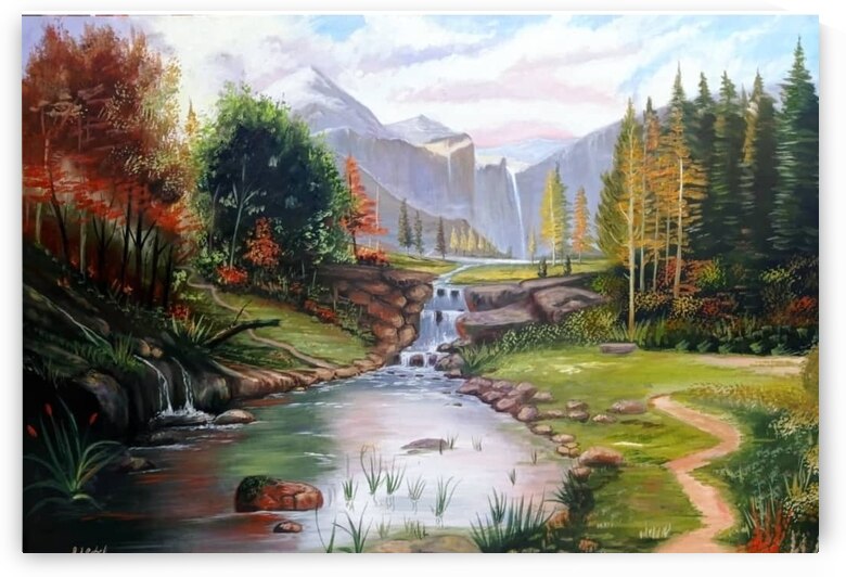 Serene Forest Landscape by Amar