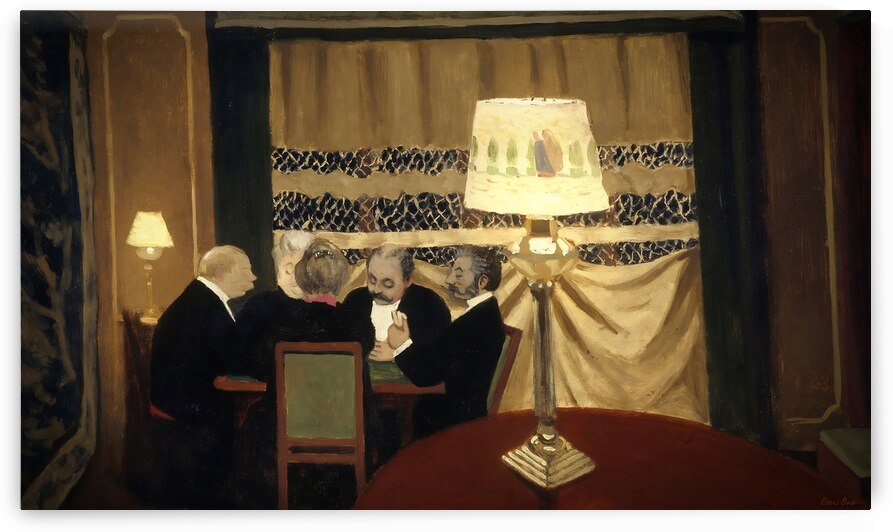 1902 Poker Game Art by Row One Brand