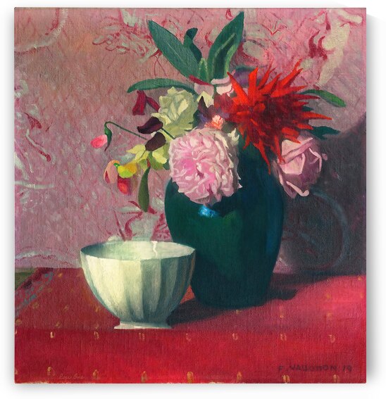 1919 Green Vase and White Bowl by Row One Brand