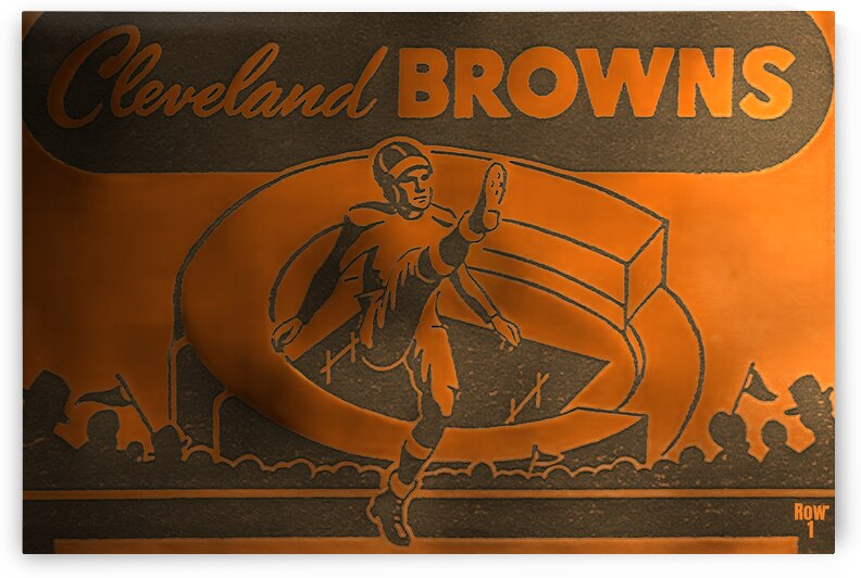 Cleveland Browns Ticket Stub Remix Art by Row One Brand