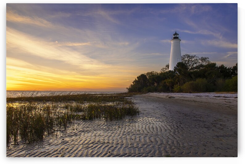 Sunset at St. Marks Lighthouse by Andy Crawford