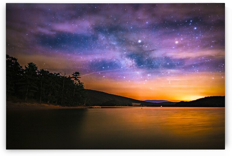 Bolar Mountain Lake Moomaw Sunset Milky Way by Norma Brandsberg Photography