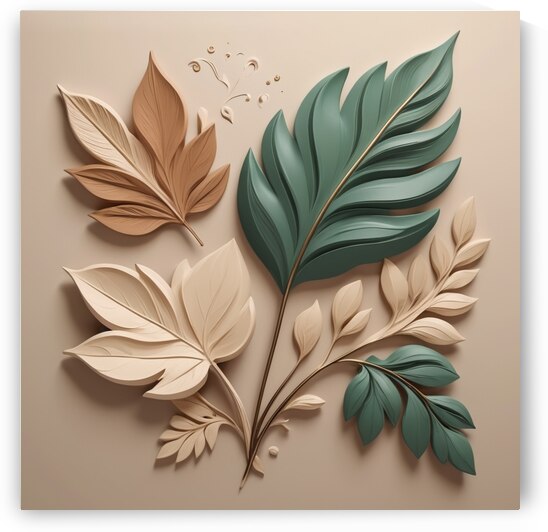 Minimalist-Abstract Leaf and Flower 1 by Adil Albalushi