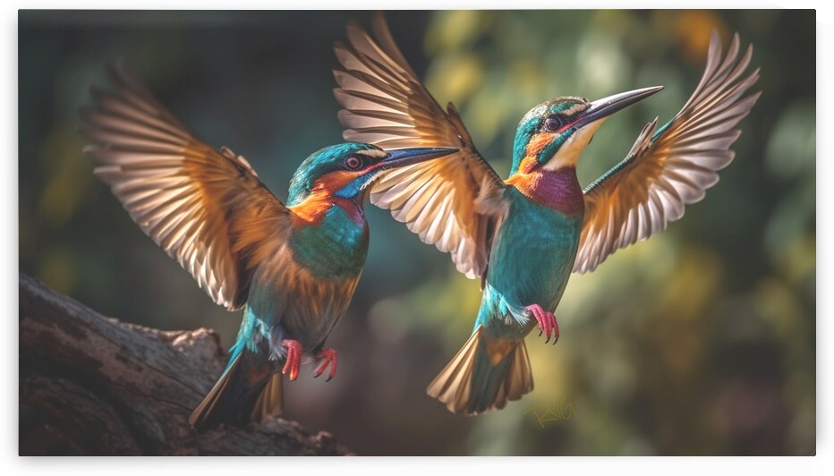 Colorful Birds by Rob von Gogh