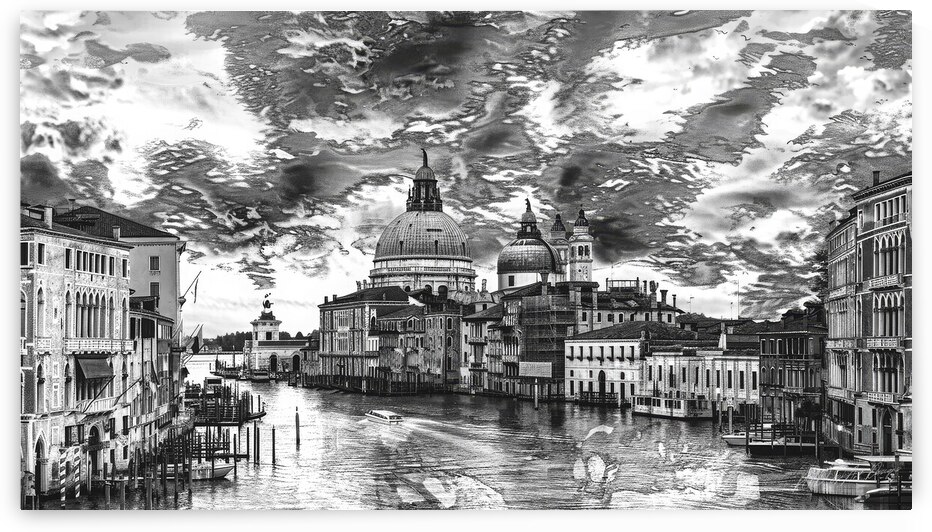 Capital Cities - Venice Black And White by SykArt Designs