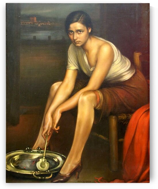 Julio Romero de Torres  1874 1930 La Chiquita Piconera by TOPARTGALLERY