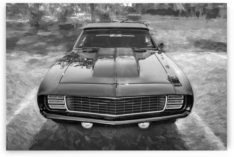 1969 Red Camaro Convertible X 9 by Rich Franco