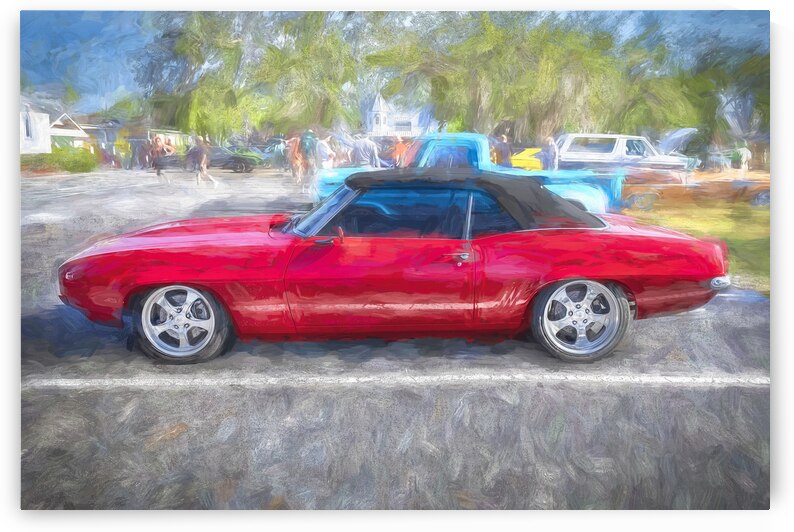 1969 Red Camaro Convertible X 11 by Rich Franco