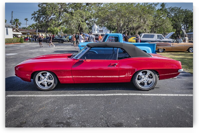 1969 Red Camaro Convertible X 12 by Rich Franco