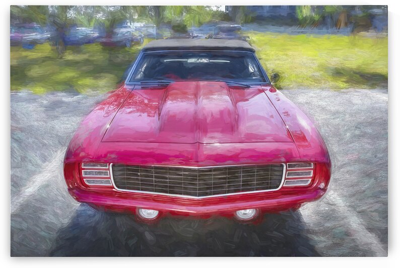 1969 Red Camaro Convertible X 15 by Rich Franco