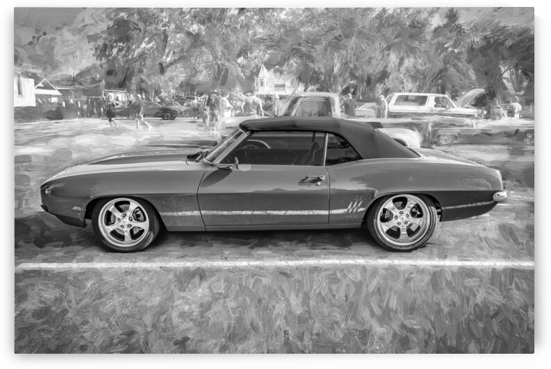 1969 Red Camaro Convertible X 16 by Rich Franco