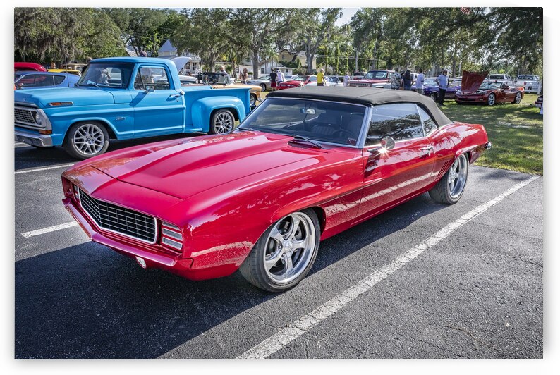 1969 Red Camaro Convertible X 17 by Rich Franco