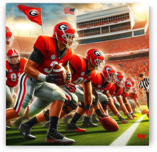 Georgia Football Warmup Art by Row One Brand