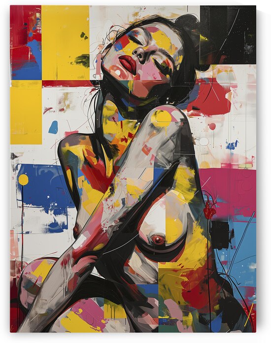 Mondrian Muse by pixel printsy