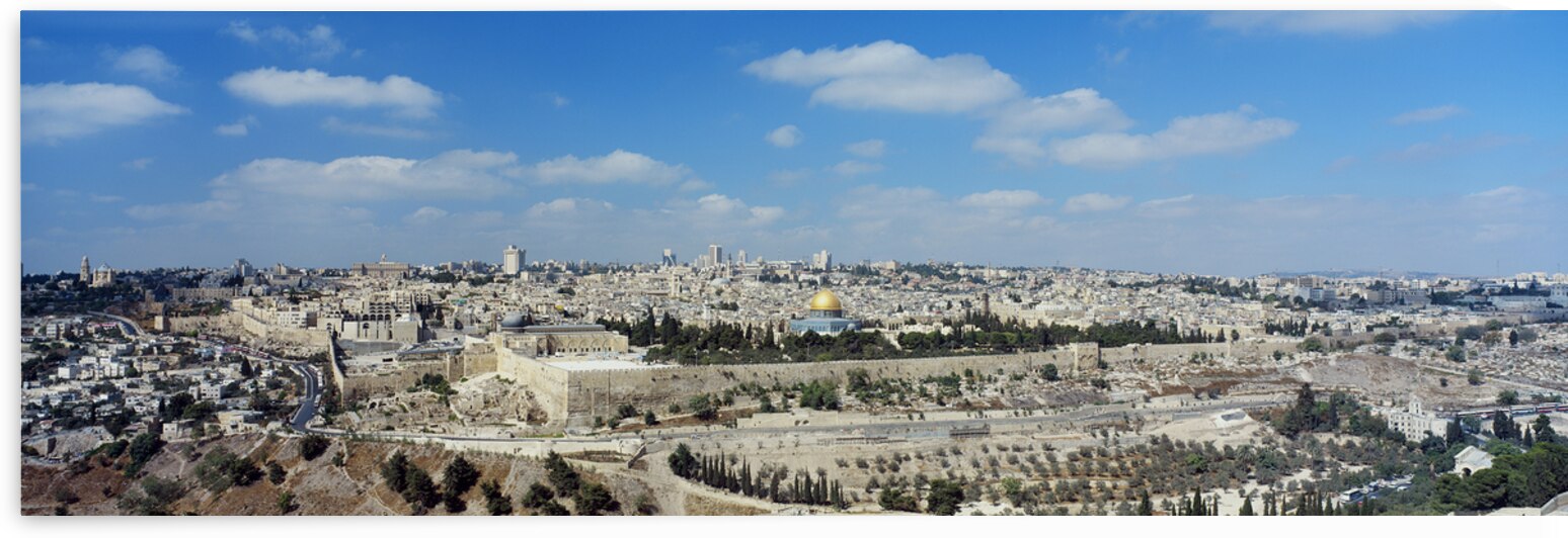 Aerial View Of The Western Wall Jerusalem Israel 48089 by Panoramic Images