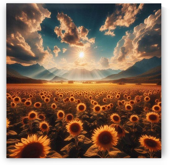 Field of Sunflowers by dratef