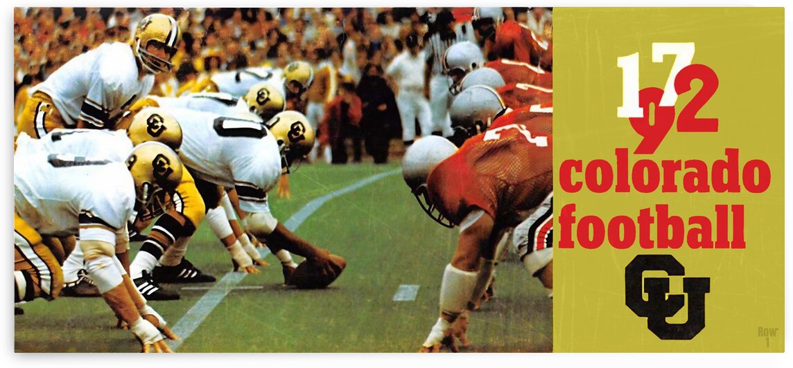 1972 Colorado Football Art by Row One Brand