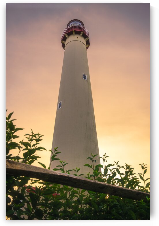Looking Up at the Cape May Lighthouse Sunset by Jason Fink