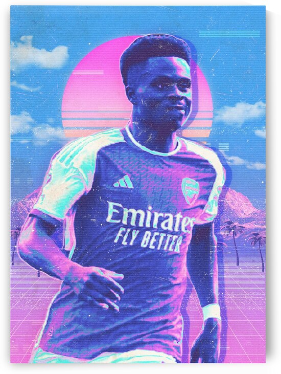 Retro Bukayo Saka Poster by RabbitSagitarius