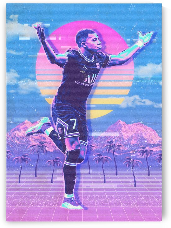 Retro Kylian Mbappe Poster by RabbitSagitarius