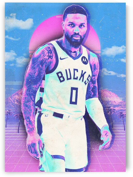 Retro Damian Lillard Poster by RabbitSagitarius