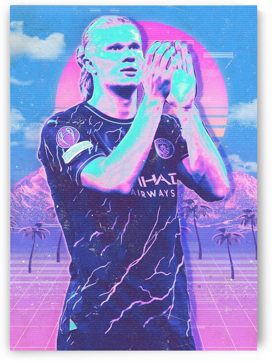 Retro Erling Haaland Poster by RabbitSagitarius