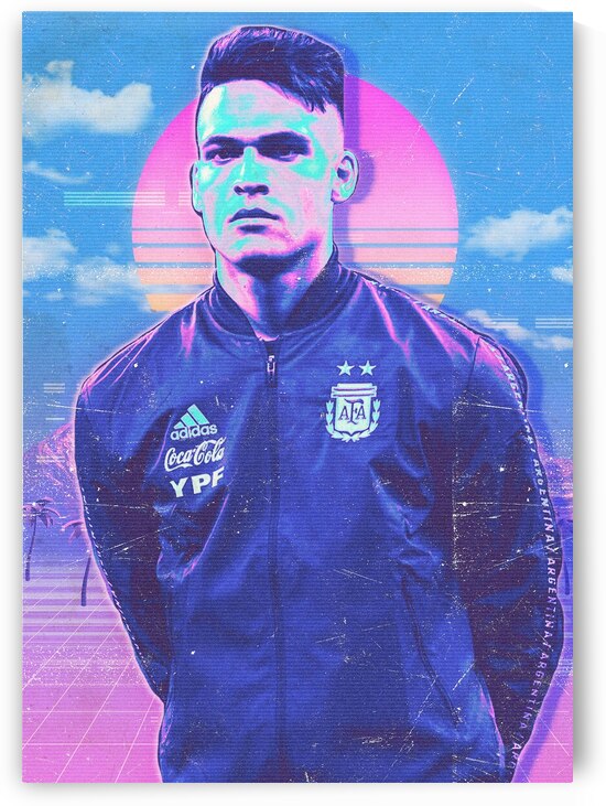 Lautaro Martinez Retro Poster by RabbitSagitarius