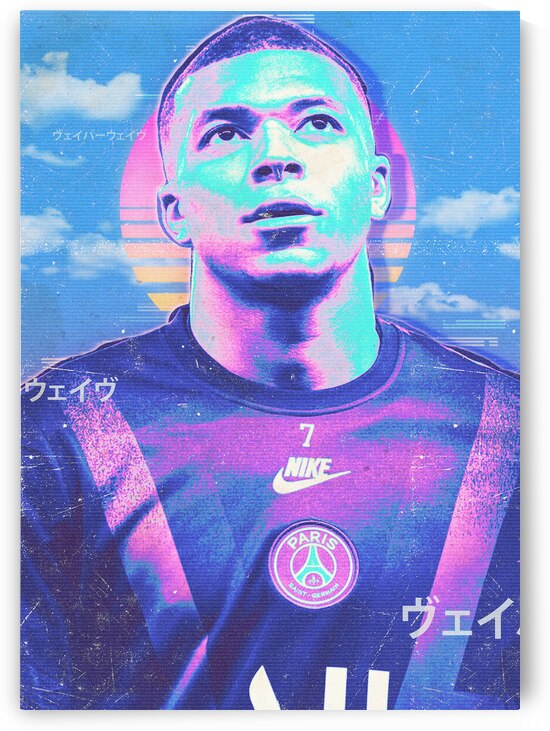 Kylian Mbappe Retro Poster by RabbitSagitarius