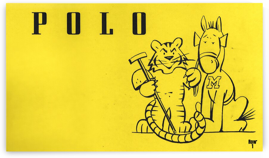 Vintage Missouri Tiger Polo Club Art by Row One Brand