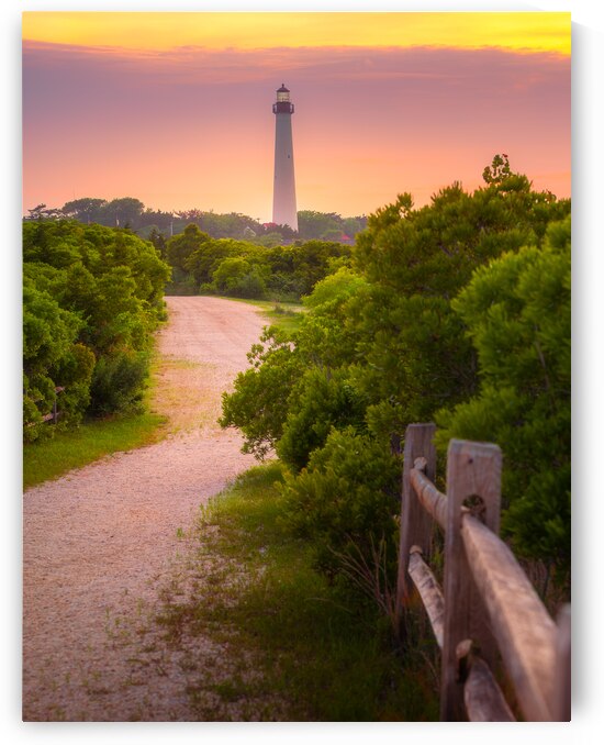 Sandy Path Sunset Cape May Lighthouse by Jason Fink