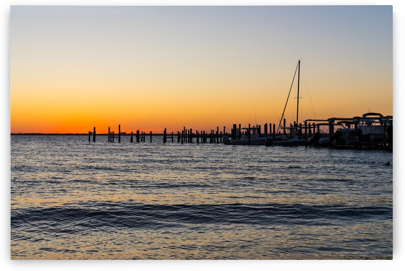 Florida Pier Remains Sunset by Jennifer White