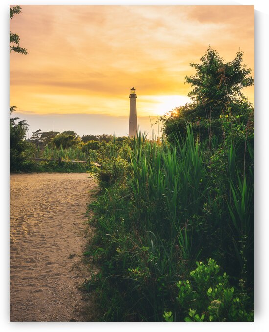 Cape May Lighthouse Sunset Blue Trail View by Jason Fink