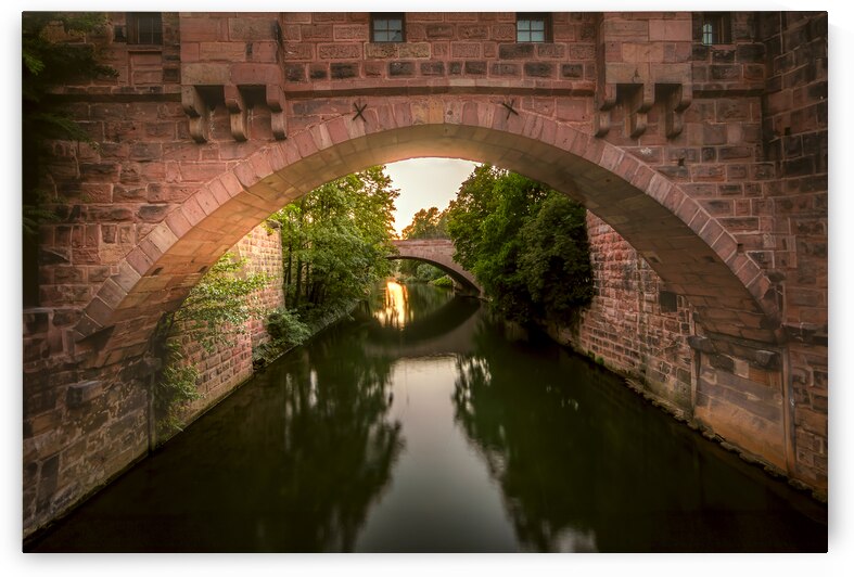 Nuremburg Two Medieval River Bridge Arches by Norma Brandsberg Photography