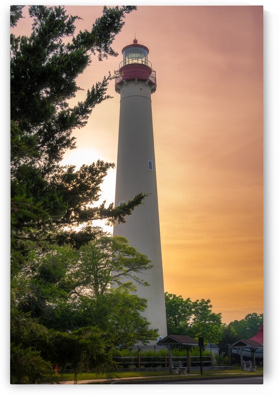 Cape May Lighthouse Sunset from Behind the Trees by Jason Fink