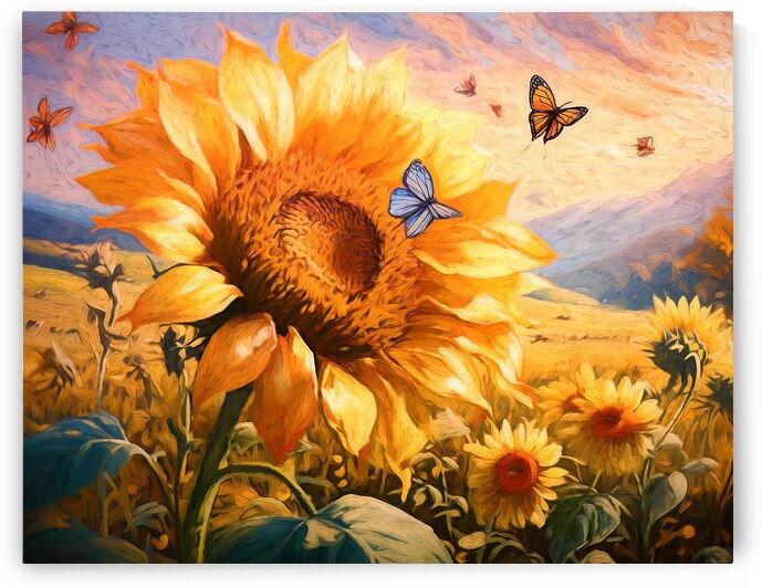 Radiant Sunflowers - GIA2401-0243-OIL by JordiCarrio