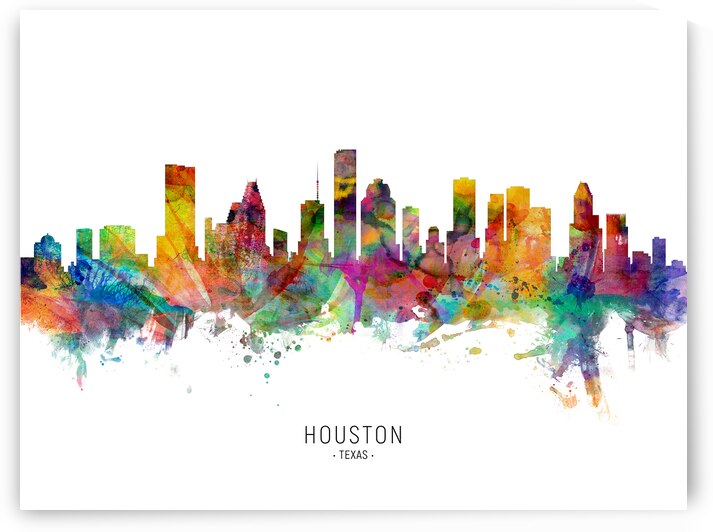 Houston Texas Skyline by Michael Tompsett