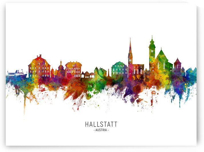 Hallstatt Austria Skyline by Michael Tompsett