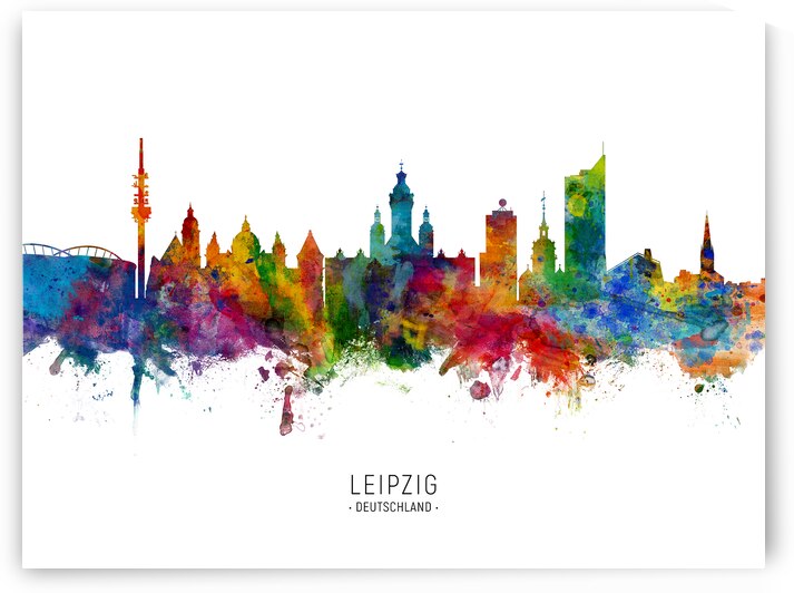 Leipzig Germany Skyline by Michael Tompsett