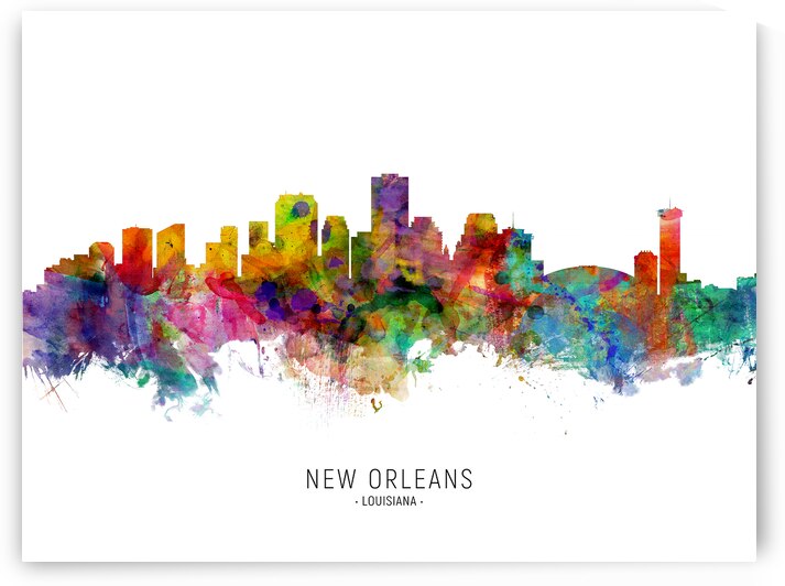 New Orleans Louisiana Skyline by Michael Tompsett